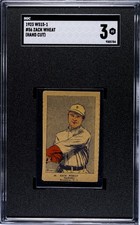 ZACK WHEAT 1923 W515-1 Hand Cut Strip Card #56SGC 3 BROOKLYN ROBINS Prewar