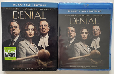 Denial (Blu-ray, 2016) Rachel Weisz Tom Wilkinson w/Slipcover NEW & SEALED