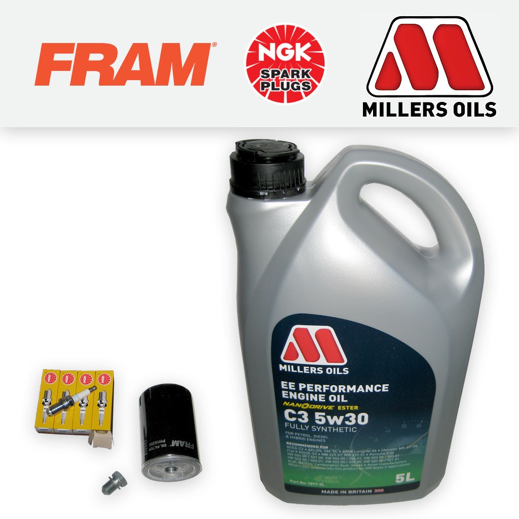 SERVICE KIT for AUDI A3 (8L) 1.6 8V OIL FILTER SPARK PLUGS +OIL (1996-1997)