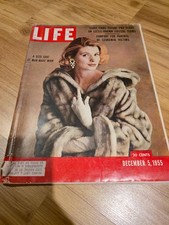 Life Magazine December 5, 1955 A $125 Coat of Manmade Mink - vintage