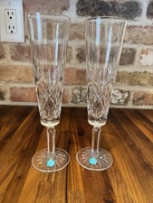 Set of 2 Tiffany & Co Sybil Crystal Champagne Flutes Glasses  Unused