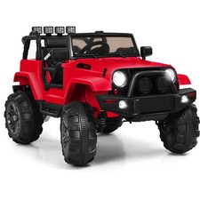 Kids Toy Ride On Truck Car w/ Remote Control MP3 Music LED Lights Red