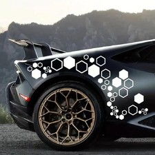 52 PCS Honeycomb Decals Vinyl Hexagonal Graphics Sticker Car Body Side Sticker C