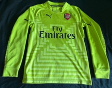 Arsenal FC Puma Goalkeeper Long Sleeve Mens Small Soccer Shirt Jersey 2017-18