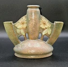 Roseville Vintage Pottery Dahlrose Bud Vase, Shape 76-6, Brown/Green, BEAUTIFUL!