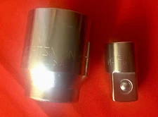 Craftsman 1-1/2” Chrome 12 Pt. ¾ Dr. Socket -V- 47552 with 1/2" Adapter 4271 USA