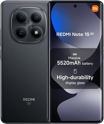 Unlocked Smartphone Redmi Note 15 98G 256GB 8GB 120Hz Black 108MP XIAOMI Tmobile