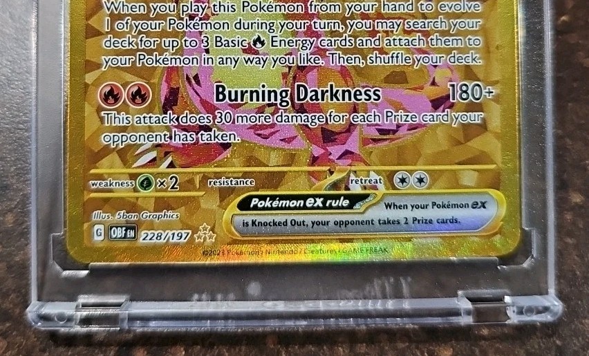 Charizard ex - 228/197 Obsidian Flames Ultra Rare 🔥 Gold Pokemon