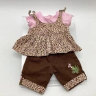 American Girl Bitty Baby Retired Jungle Capris Leopard Print Top Pants Outfit