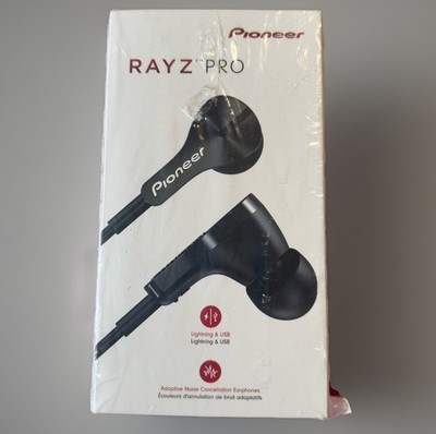 Pioneer Rayz Pro Smart Noise Cancellation Wired Earphones Black iOS Sealed NOS