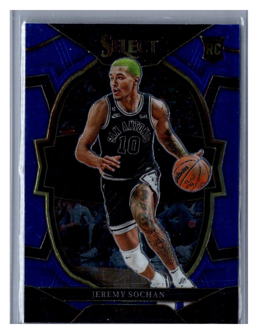 2022-23 Panini Select #86 Jeremy Sochan Blue Prizms