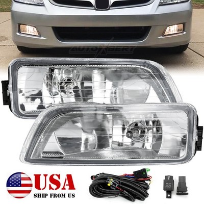 1PAIR Bumper Driving Fog Lights W/Wiring For Honda Accord Acura TL 4Dr 2003-2008
