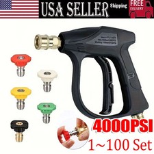 14 High Pressure Washer Gun 4000 Psi Car Wash Foam Spray Short Wand W5 Nozzle 14 High Pressure Washer Gun 4000 Psi Car Wash Foam Spray Short Wand W5 Nozzle