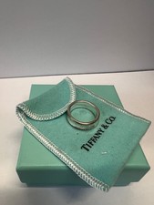 TIFFANY & CO 1837 Classic Concave 925 Sterling Silver Band Circa 1997 size M