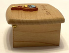 VTG Schurman Wooden Happy Birthday Brown/Cupcake Musical Box 2" x 1.5" x .75" — photo 4