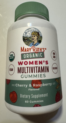 Mary Ruth's Organic Women's MultiVitamin Cherry & Raspberry Flavored, 60 Gummies