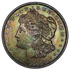 1921 P Morgan Silver Dollar $1 - Gem MS++ - Vibrant Neon Obverse Toning PQ #283