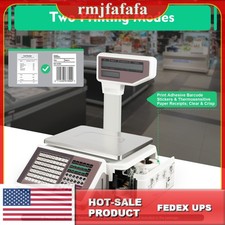 66Lbs Digital Weight Meat Food Computing Retail Price Scale Retail w/ TD Printer