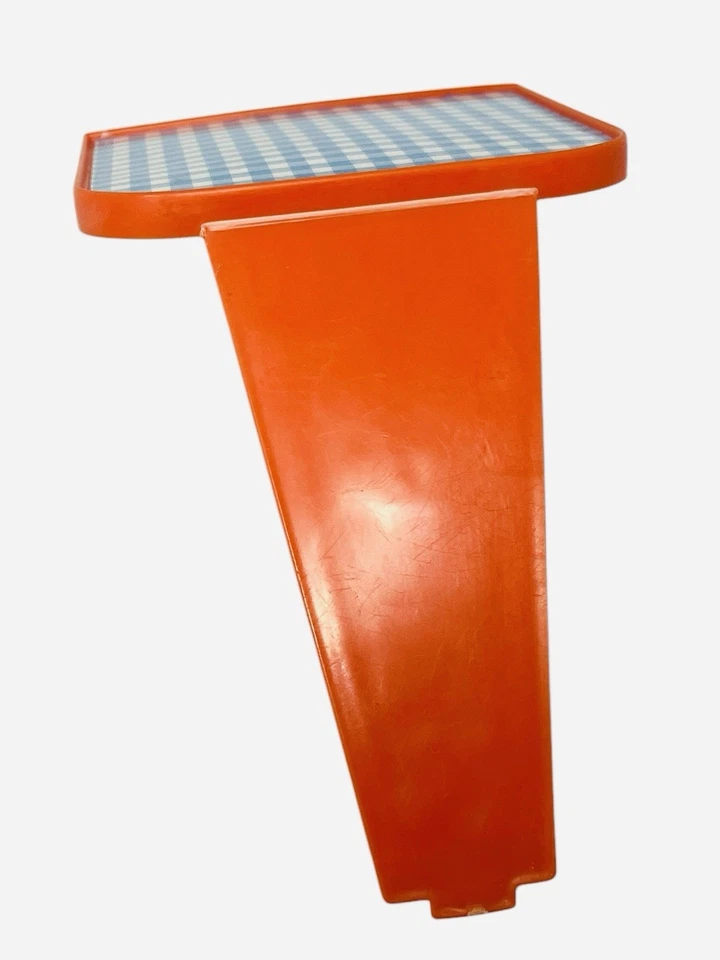 1974 Barbie Dream лодка сложить оранжевый стол синий клетчатый стол #7232 ретро 70-х - Изображение 3 из 4
