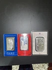 LOT OF (3) 1 OZ SILVER BULLION IN ASSAY BEST PRICE PAMP ROYAL MINT GOODCONDITION