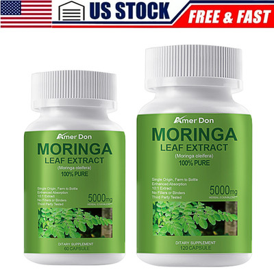 Organic Moringa Capsules - 5000mg Per Serving of Natural Pure Moringa Leaf