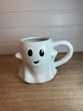 Target Threshold Halloween Ghost Mug White Ceramic Coffee Cup Spooky Cute 10 Oz