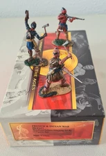 CONTE COLLECTIBLES FRENCH & INDIAN WAR ROG023 WOODLAND INDIAN ATTACKING SET Nº 2