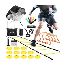 GHB Agility Ladder,Football Training Equipment Set,4 Agility Hurdles, 20 feet...
