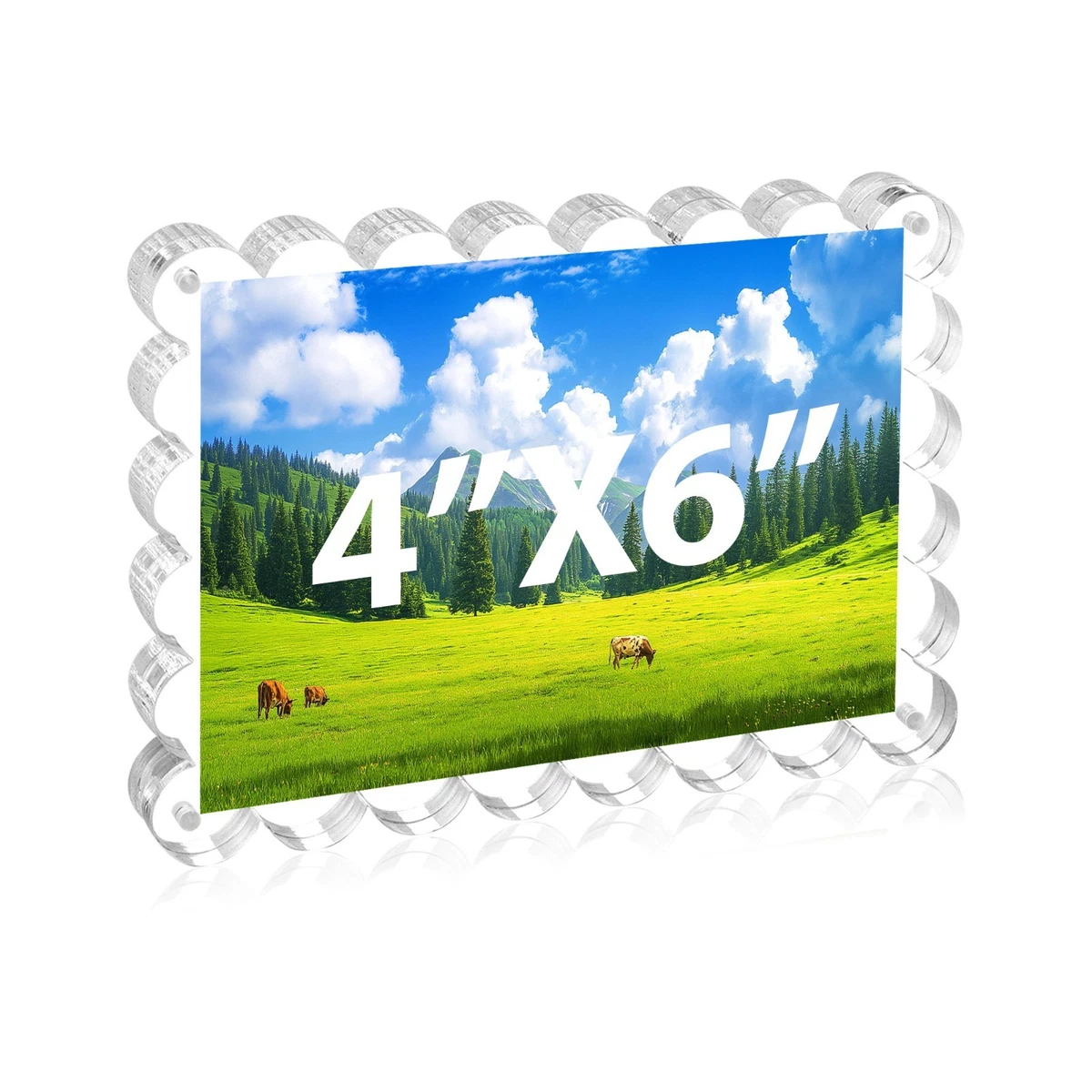 McBlancok Double Sided 4x6 Picture Frame – Clear Acrylic Magnetic Display Frame - View #8
