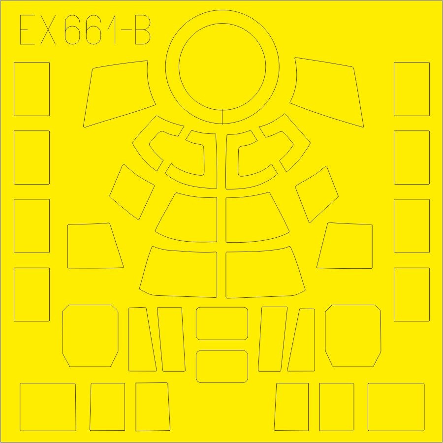 Eduard EDEX661 1:48 Siebel Si-204D TFace canopy frame paint mask