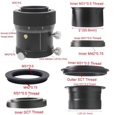 1.25'' Focuser to 1.25''/2''/M42/SCT Internal External Astronomical Telescope