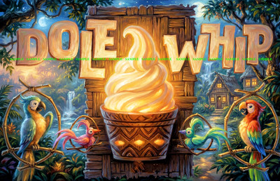 Disney Enchanted Tiki Room Dole Whip Poster 11 x 17 Adventureland Jose Rosita