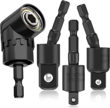 Bates- Flexible Drill Bit Extension Set with Right Angle Drill Attachment, 4 Pcs