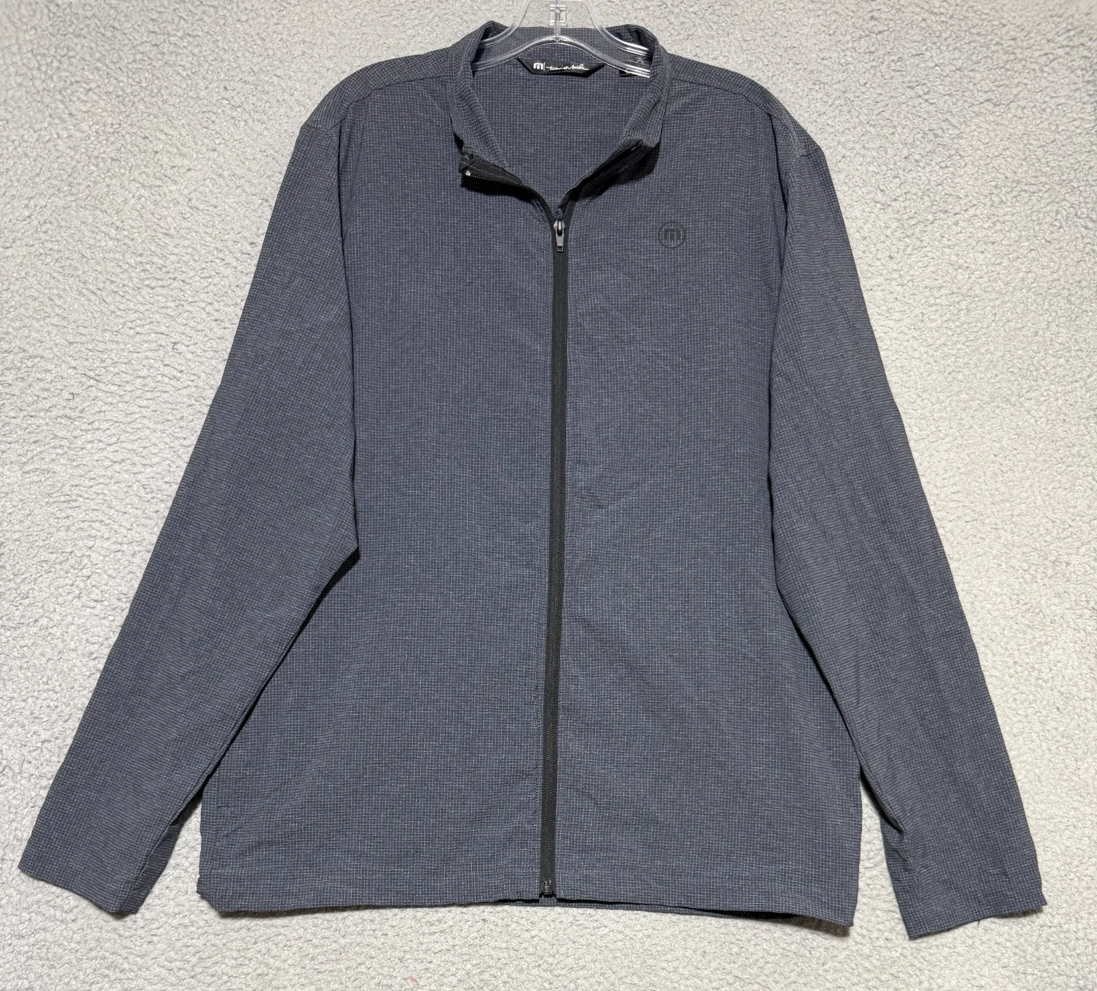 Travis Mathew Full Zip Golf Windbreaker Lightweight Jacket Mens Large Gray