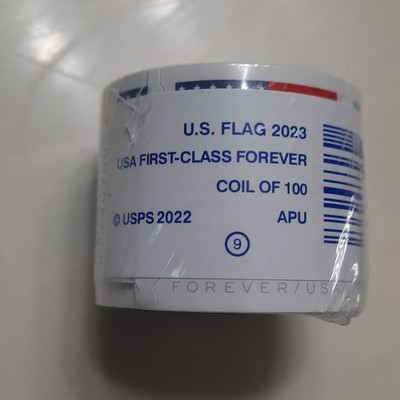 100 Count Roll of 2023 USPS For Ever Flag Freedom Stamps Sealed Free Ship