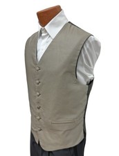 Men  s ML Houndstooth Tuxedo Vest Black/Ivory 6-Button Adjustable Back USA Made
