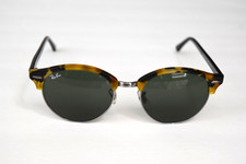 Ray-Ban Black Havana RB4246 1157 51-19-145 Round Used Sunglasses