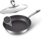 11" Titanium Nonstick Frying Pan, Clear Lid, Kobach, Uncoated, $130 MSRP