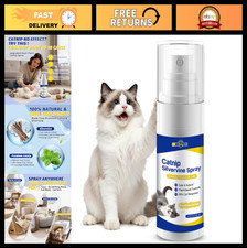 Natural Catnip Spray with Silvervine - Dual-Plant Formula, Toy Refresh  Trainin