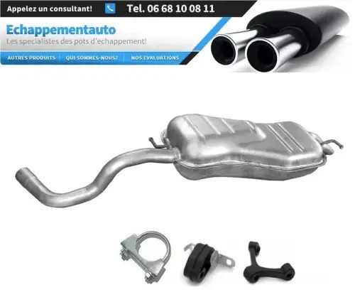 Silencieux arrière VW New Beetle 1.8 T durable en acier renforcé pour cabriolet