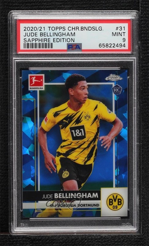 2020-21 Topps Chrome Bundesliga Sapphire Jude Bellingham #31 Rookie RC 14wi