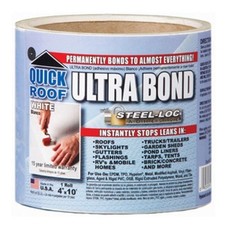 cofair products inc UBW410 Quick Roof, 4 -Inch x 10 -Feet, White, Ultra Bond, Wi