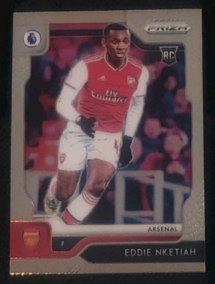 2019-20 Panini Prizm P/L Eddie Nketiah Rookie Card RC No. 132 Arsenal