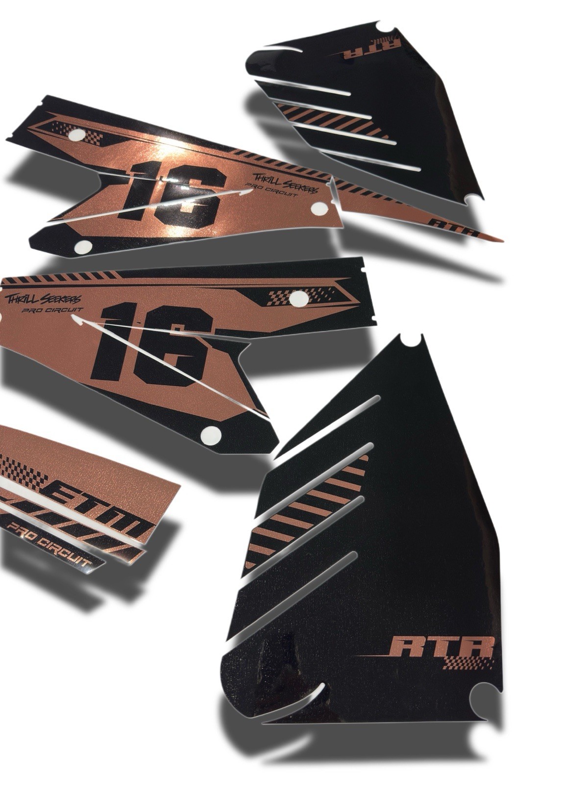ETM RTR graphics kit decals THICK AND HIGH GLOSS ..... CHROME FINISH | eBay