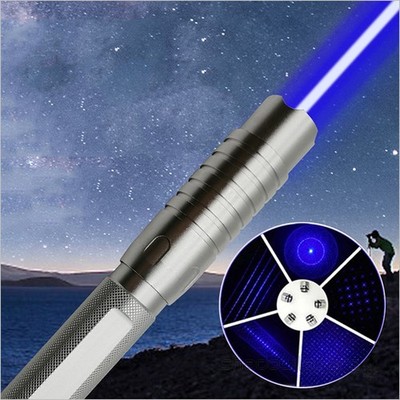 BQ1 450nm Adjustable Focus Blue Laser Pointer Pen Visible Laser Beam US