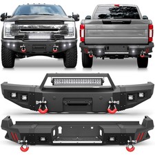 Front and Rear Bumper w/12000LB Winch Plate F...