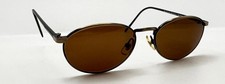 Vintage Zimco USA Ontario Black Oval Metal Sunglasses W/ NEW LENSES Korea