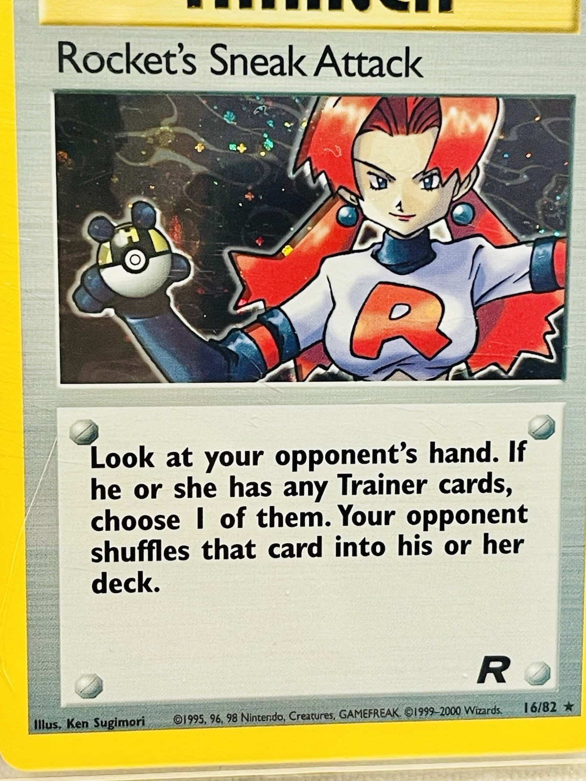 Rocket's Sneak Attack 16/82 Team Rocket Holo Trainer WOTC Mint