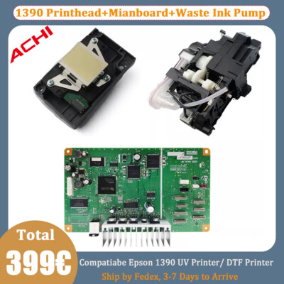 Epson Print Head R1390+Motherboard+Waste Ink Pump for ACHI A3 UV / DTF Printer