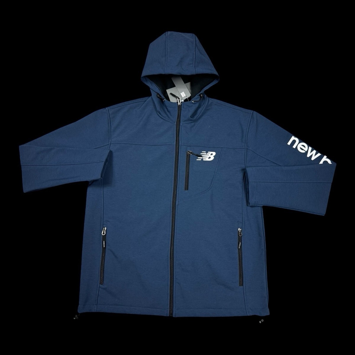 New Balance Mens Size M Full Zip Lightweight Fleece Lined Blue